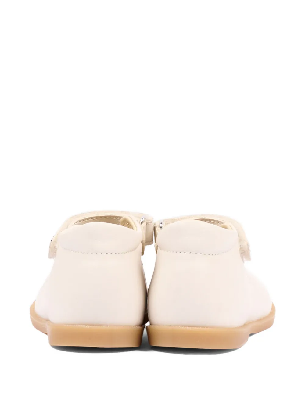 Falcotto Brogue strap leather ballerina sandals Beige