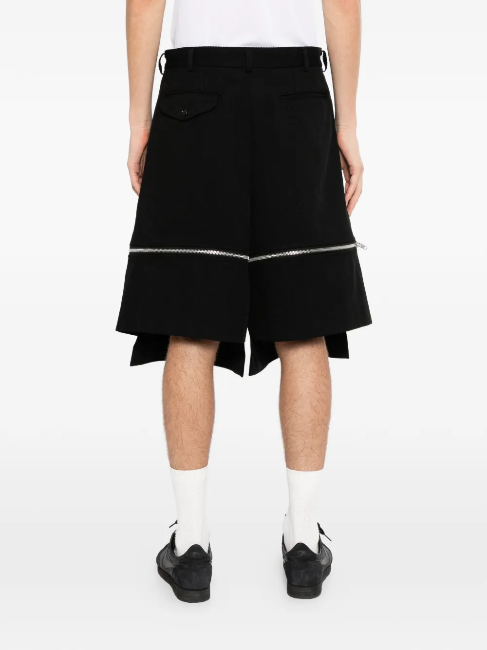 Black Comme Des Garçons Shorts met ritsdetail Zwart