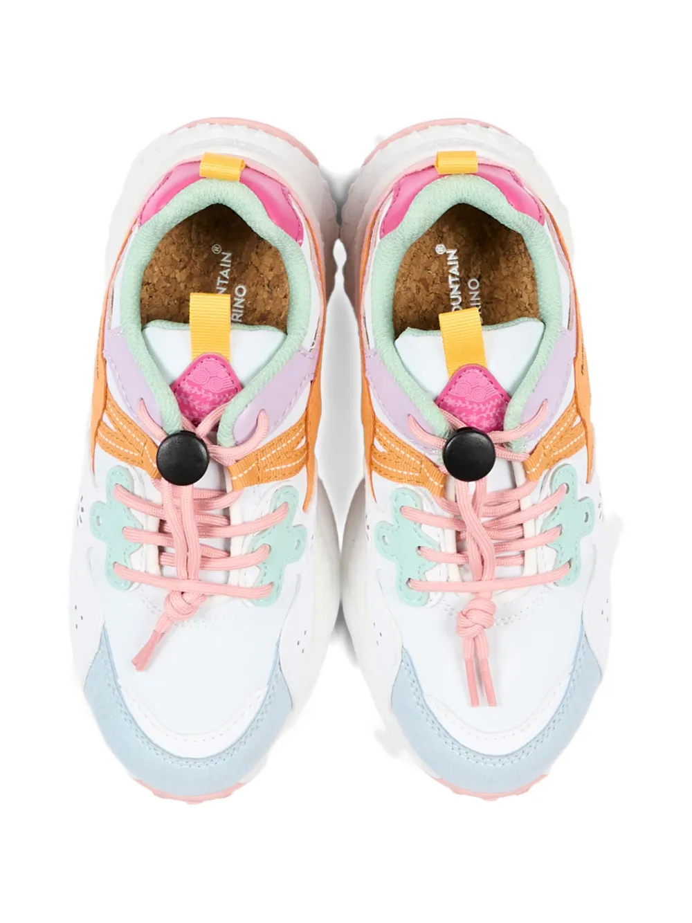 FLOWER MOUNTAIN KIDS Yamano 3 flower sneakers Wit