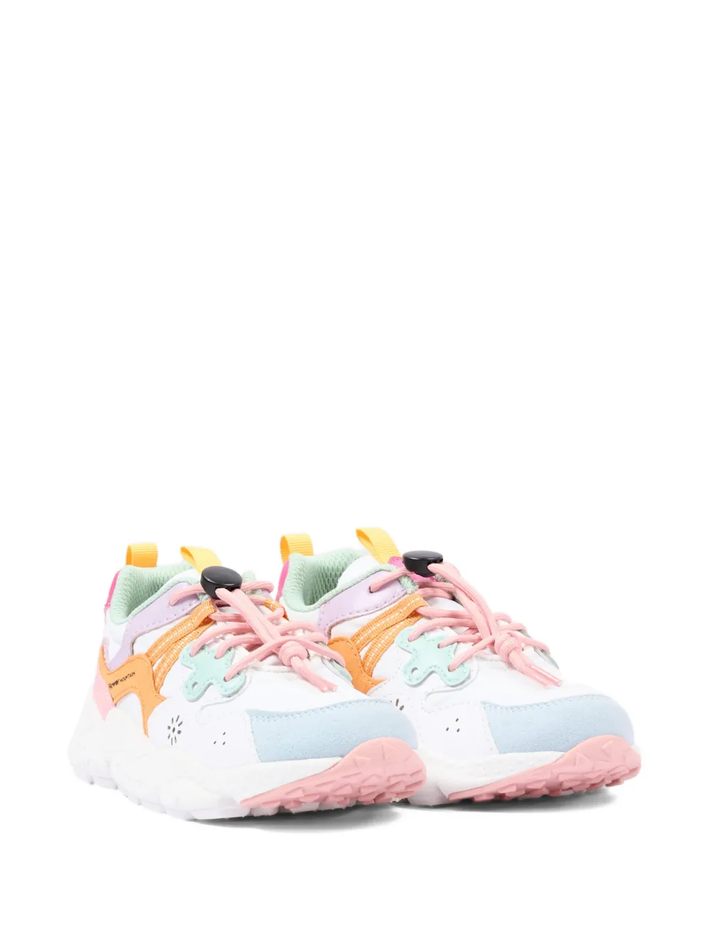 FLOWER MOUNTAIN KIDS Yamano 3 flower sneakers - Bianco