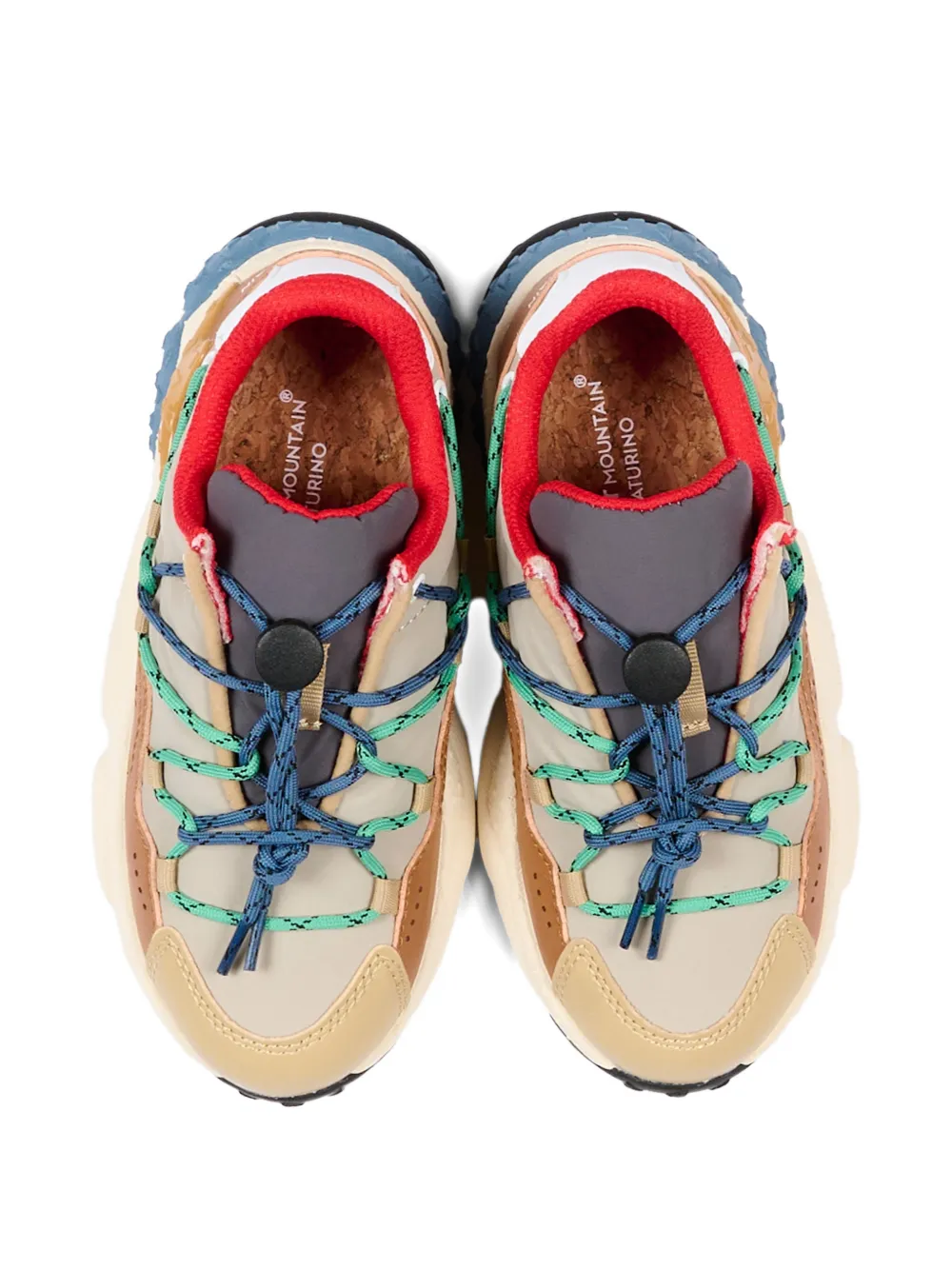 FLOWER MOUNTAIN KIDS Raikiri lace-up low sneakers Beige