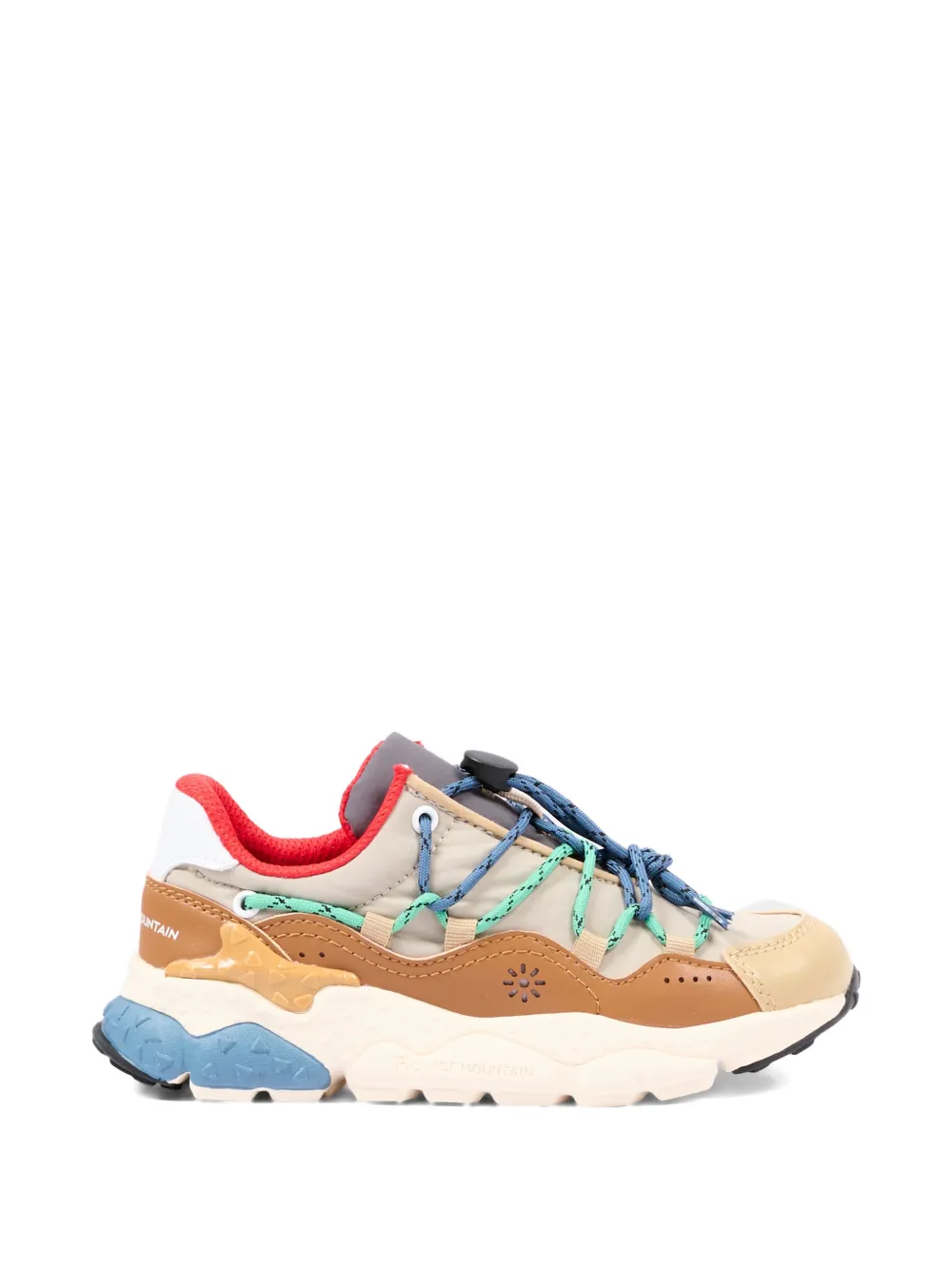 FLOWER MOUNTAIN KIDS Raikiri lace-up low sneakers Beige