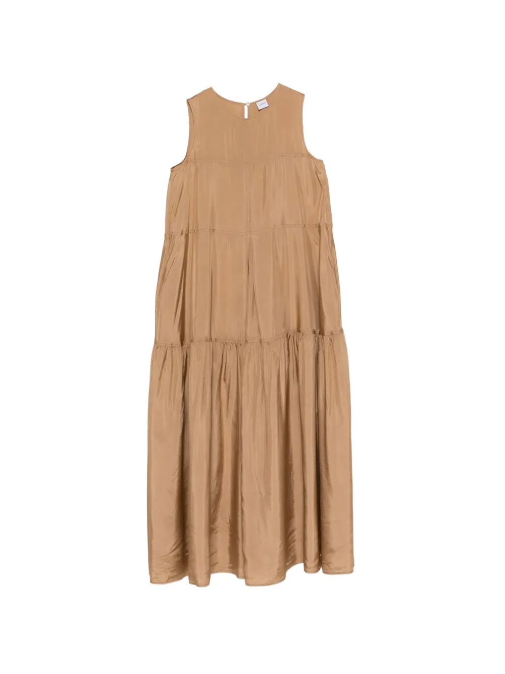 ASPESI tiered sleeveless dress - Marrone