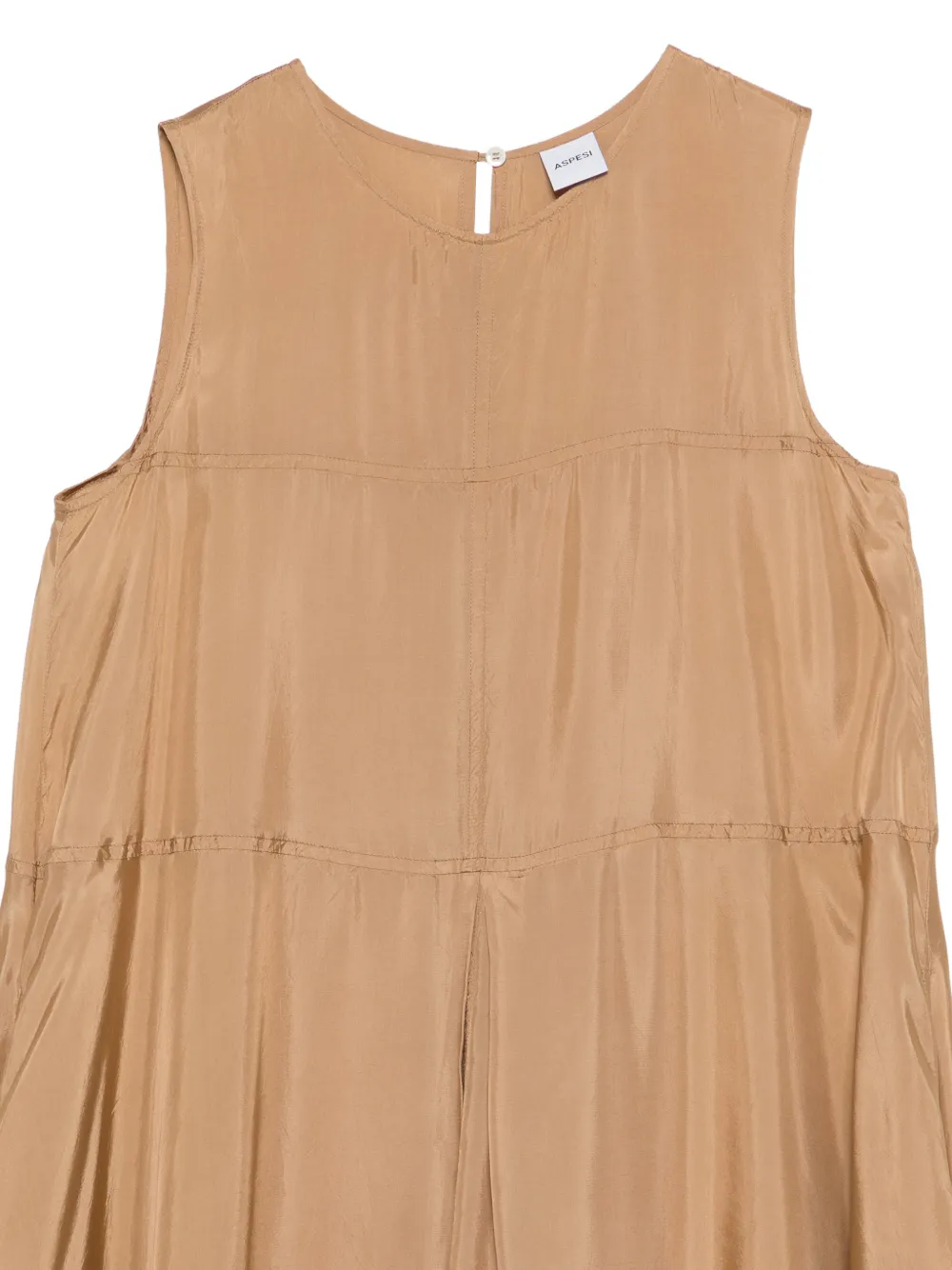 ASPESI Mouwloze maxi-jurk Bruin