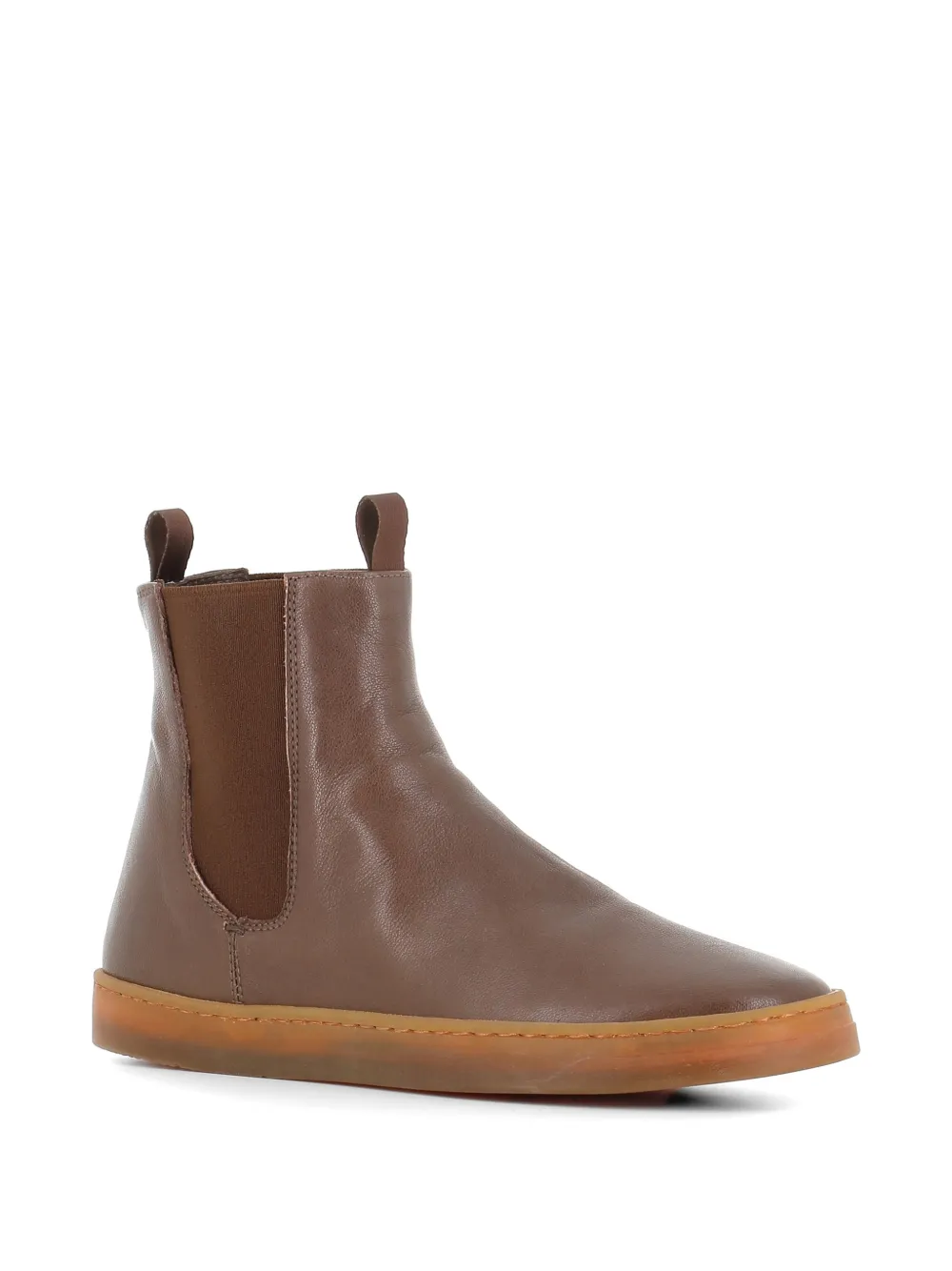 Officine Creative pull-tab leather boots Bruin
