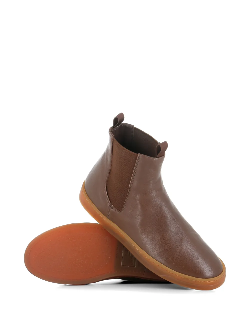 Officine Creative pull-tab leather boots Bruin