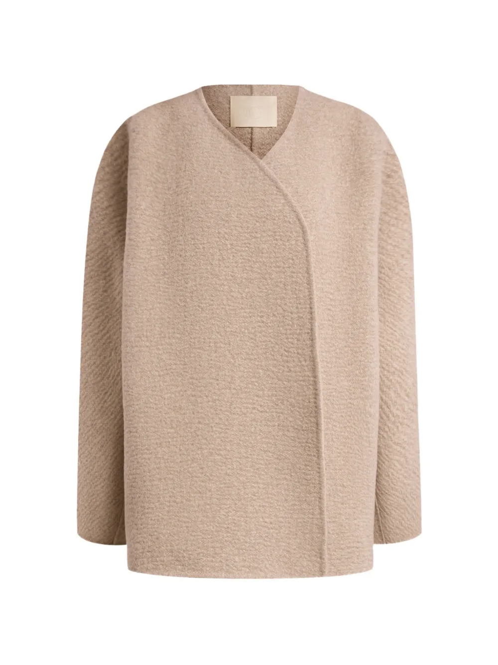 12 Storeez Ripple Cashmere Jacket In Brown