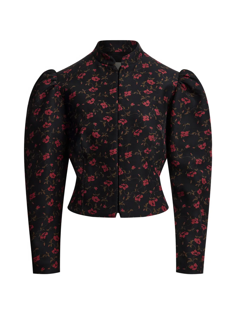 12 Storeez Nastenka Floral-print Jacket In Black