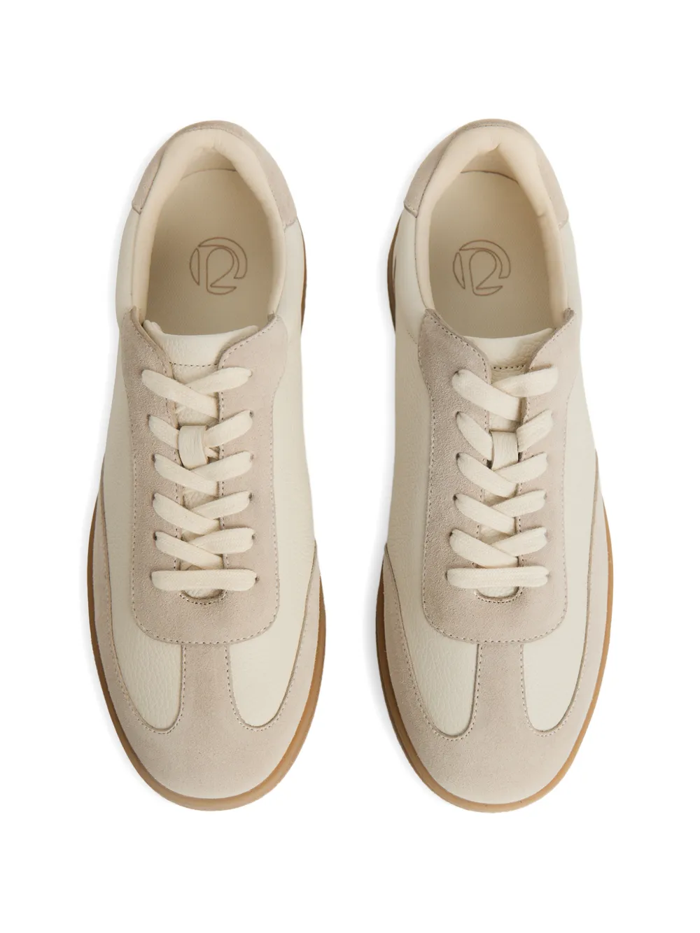 12 STOREEZ Sneakers met vlakken Beige