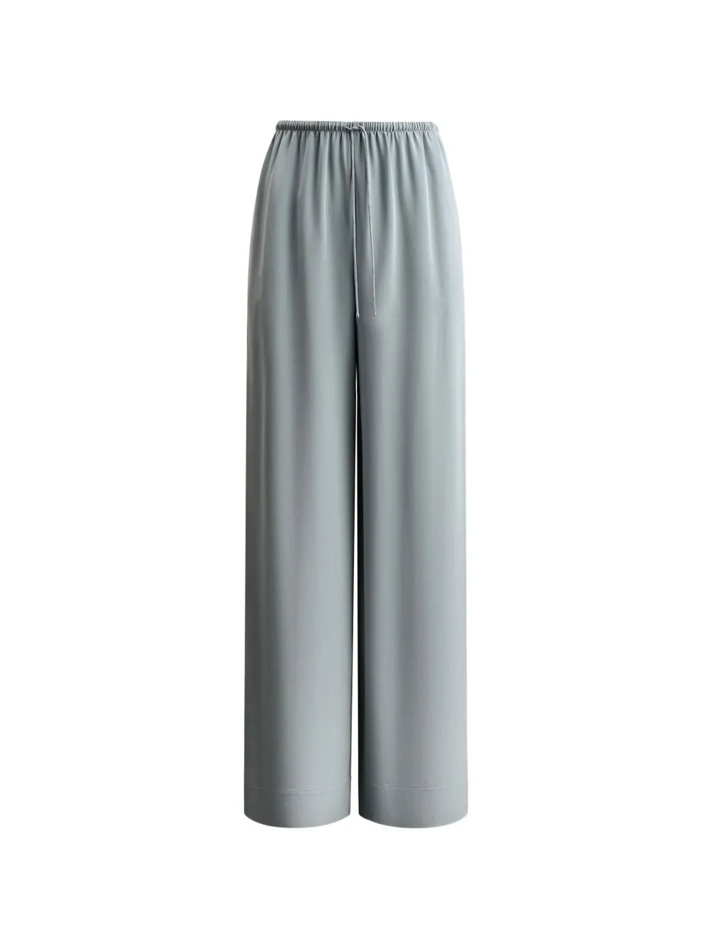 12 Storeez Alice Drawstring Silk Trousers In Blue