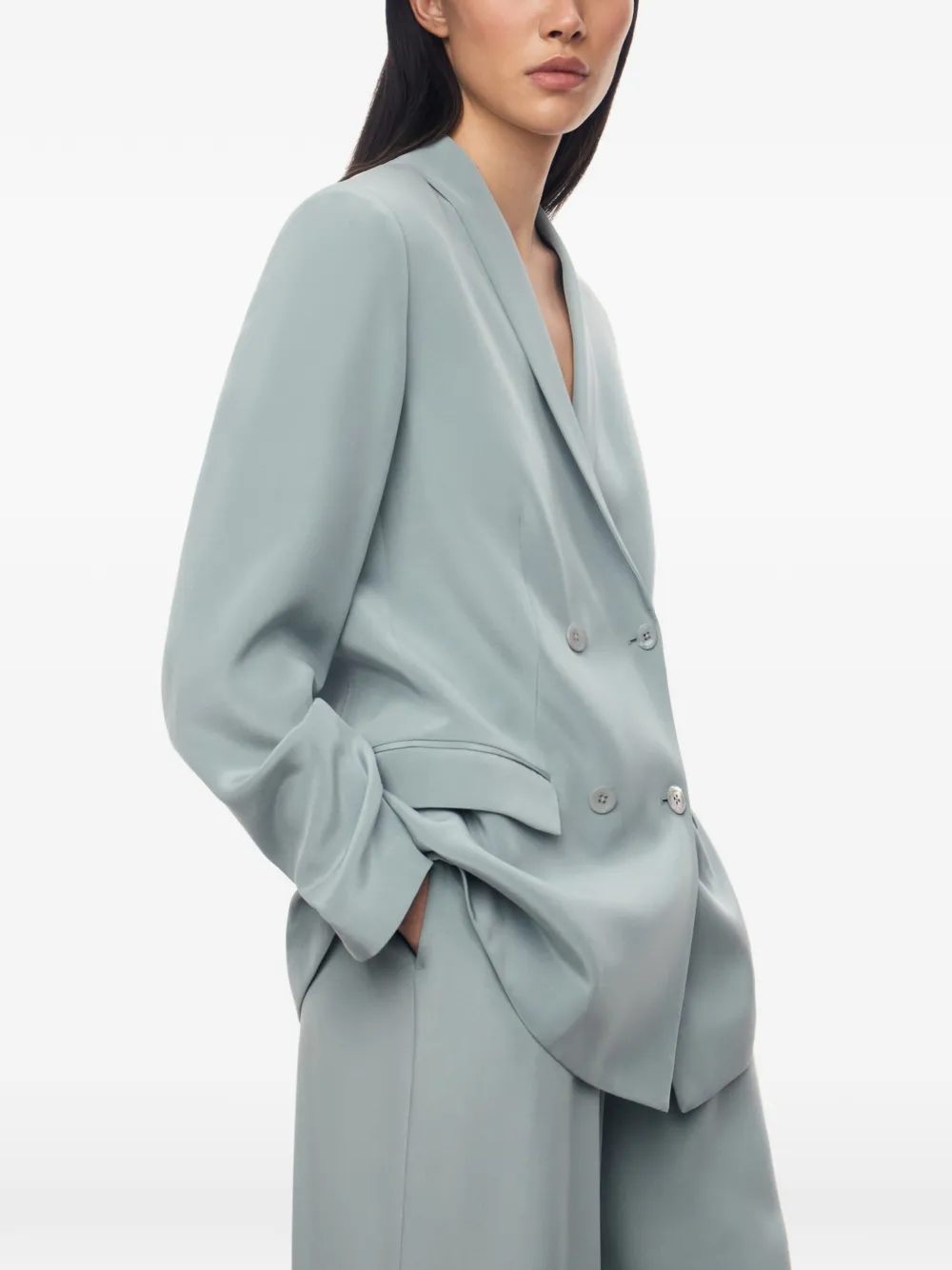 12 STOREEZ Blazer met dubbele rij knopen Blauw