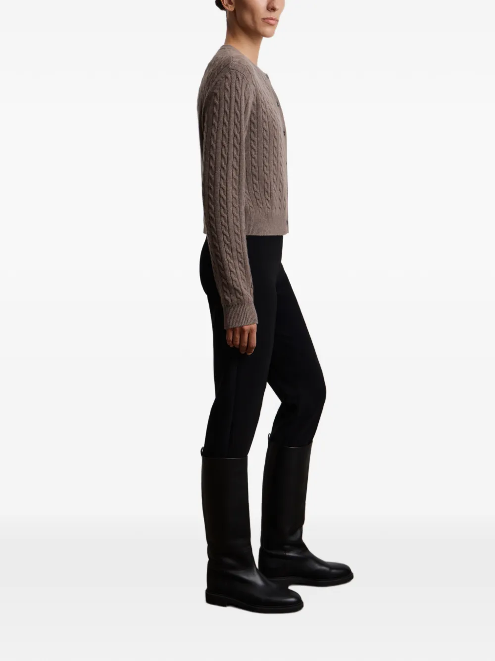 12 STOREEZ Rye kabelgebreid vest Bruin