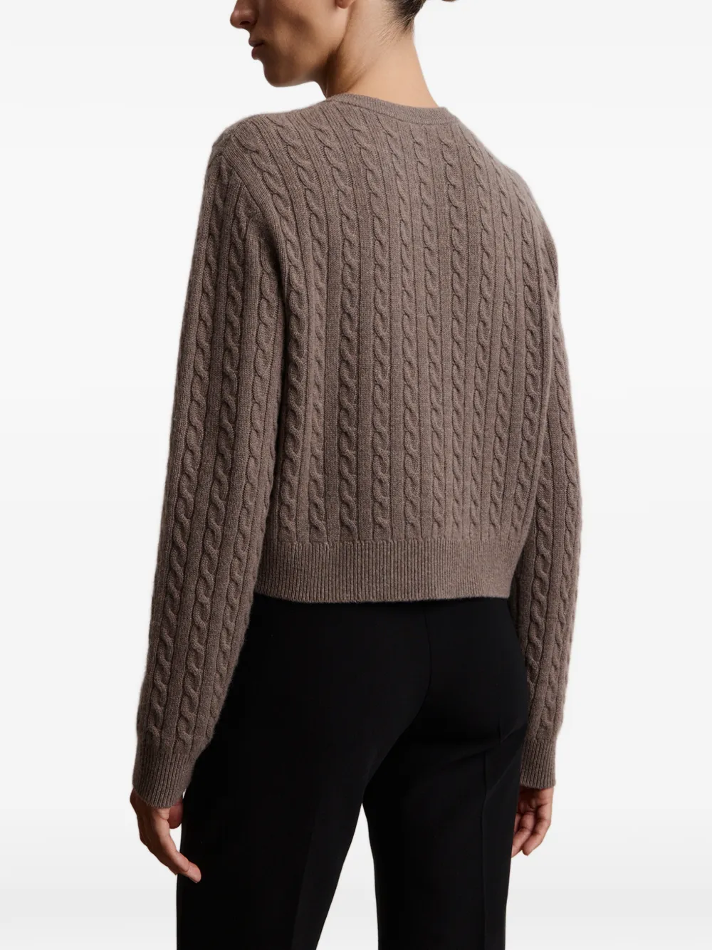 12 STOREEZ Rye kabelgebreid vest Bruin