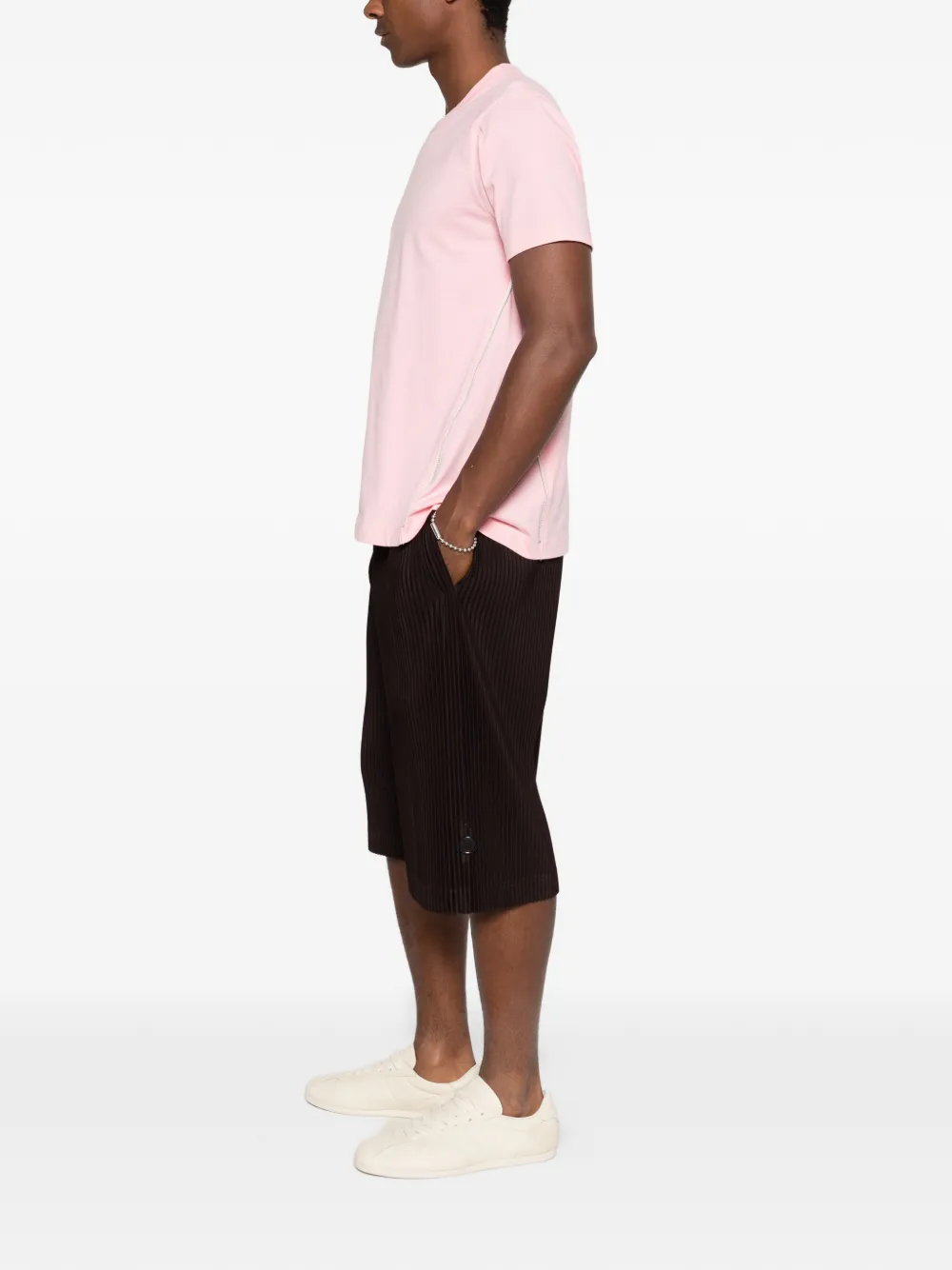 Comme Des Garçons Shirt T-shirt met zijrits Roze