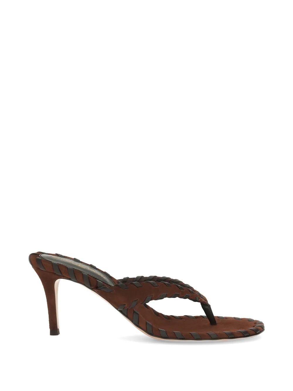 Gianvito Rossi Zaira Thong whipstitch sandals Bruin