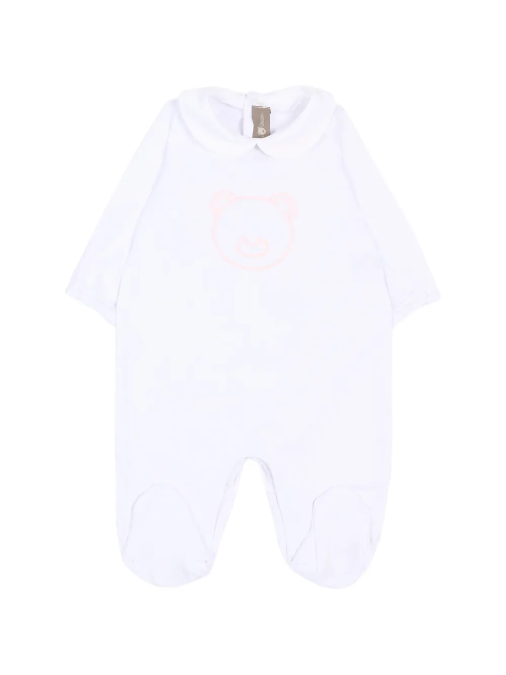 Little Bear embroidered babygrow - Bianco