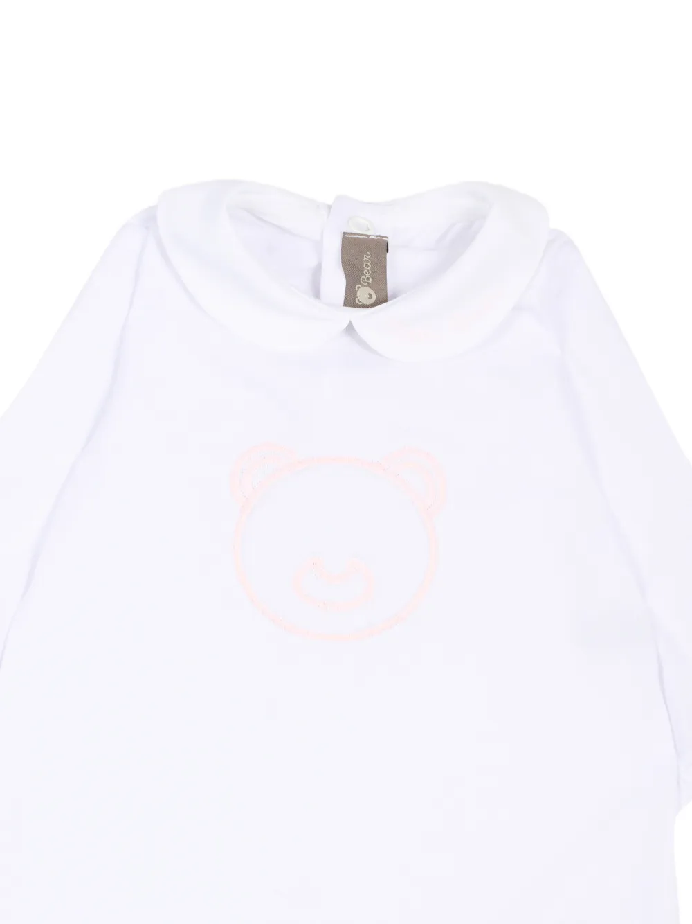 Little Bear Romper met borduurwerk Wit