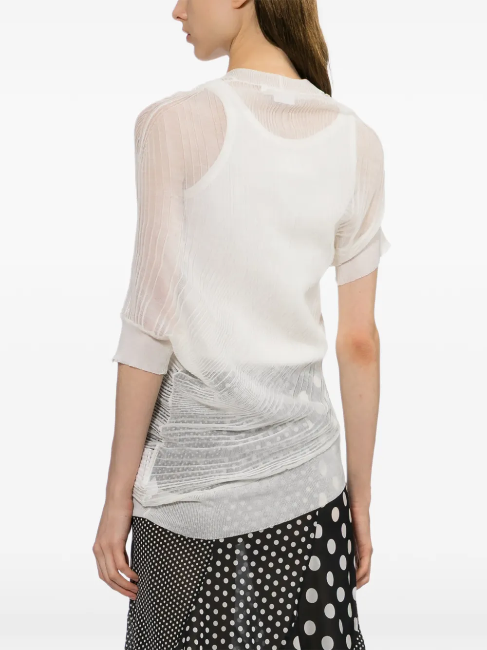 Junya Watanabe Mesh T-shirt Wit