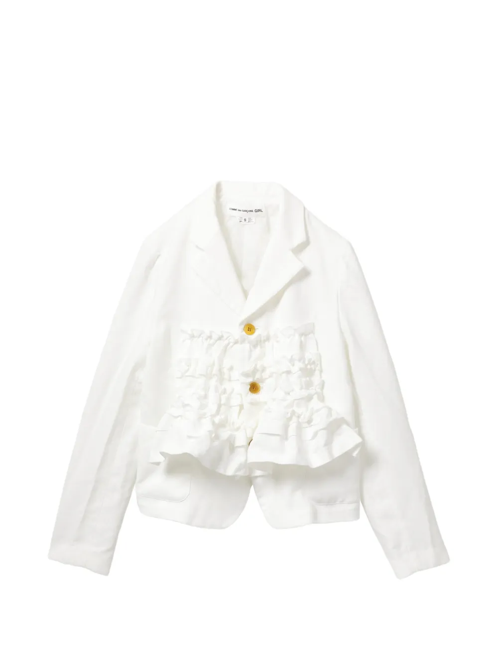 Comme Des Garçons Girl Giacca con ruches - Bianco