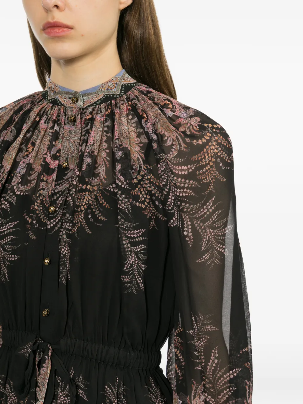 ZIMMERMANN Shirt met bloemenprint Zwart