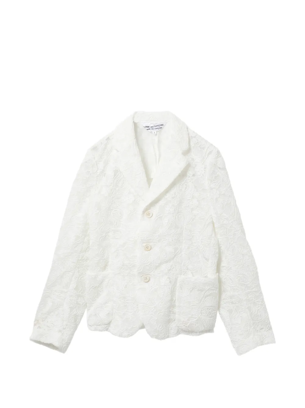 Comme Des Garçons Comme Des Garçons floral-embroidered blazer