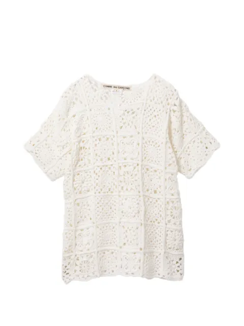 Comme Des Garçons top tejido de crochet