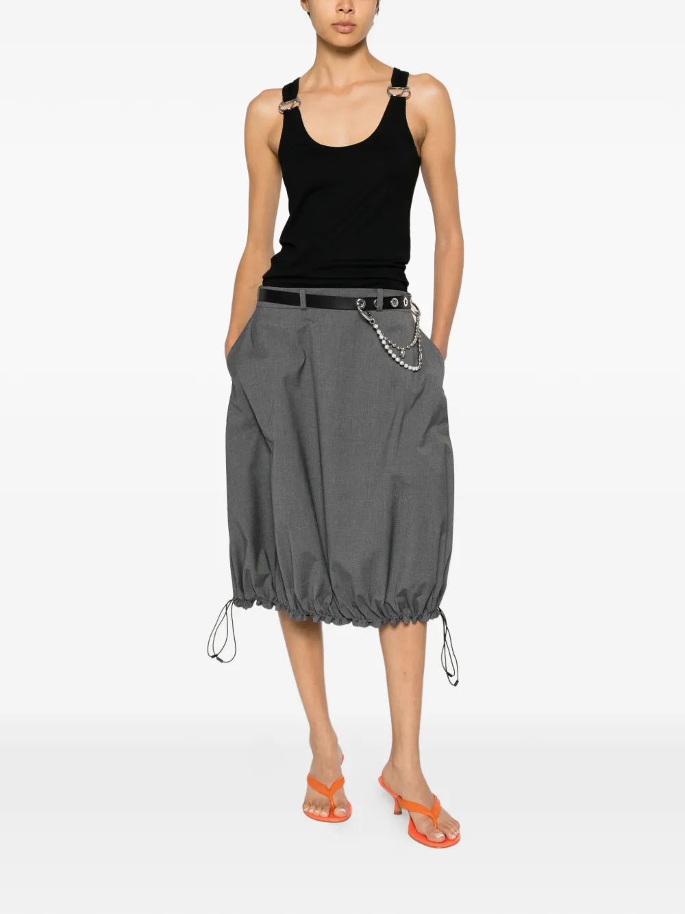 Coperni Ribgebreide top met ring-detail Zwart