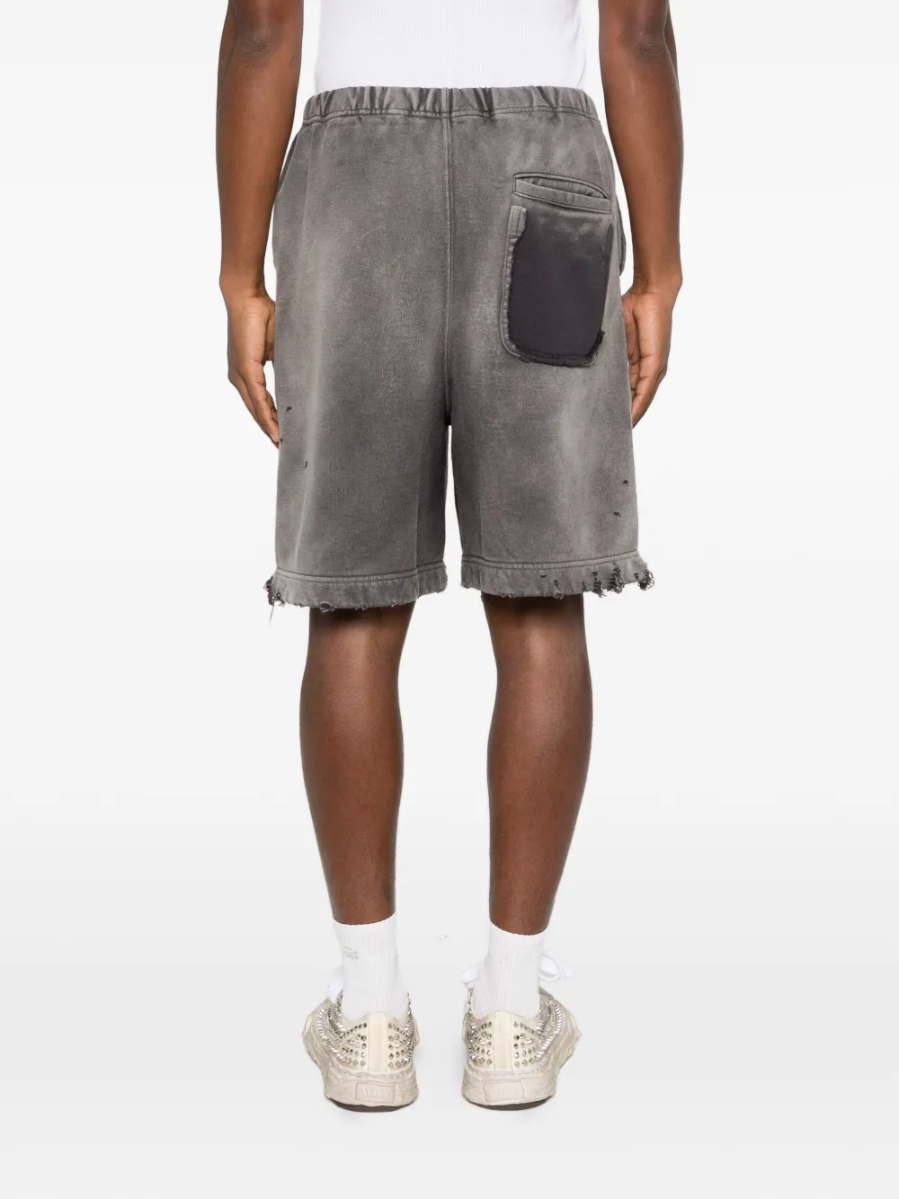 Maison MIHARA YASUHIRO Shorts met franje en trekkoord Grijs
