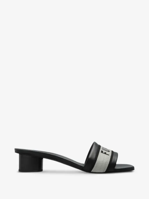 Furla logo-print leather sandals