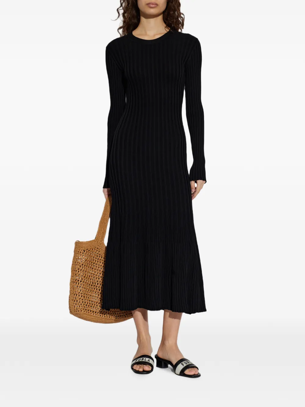 Furla Sandalen met logoprint Zwart