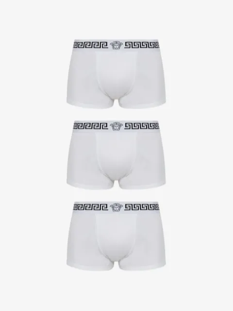 Versace set de tres bóxeres con motivo