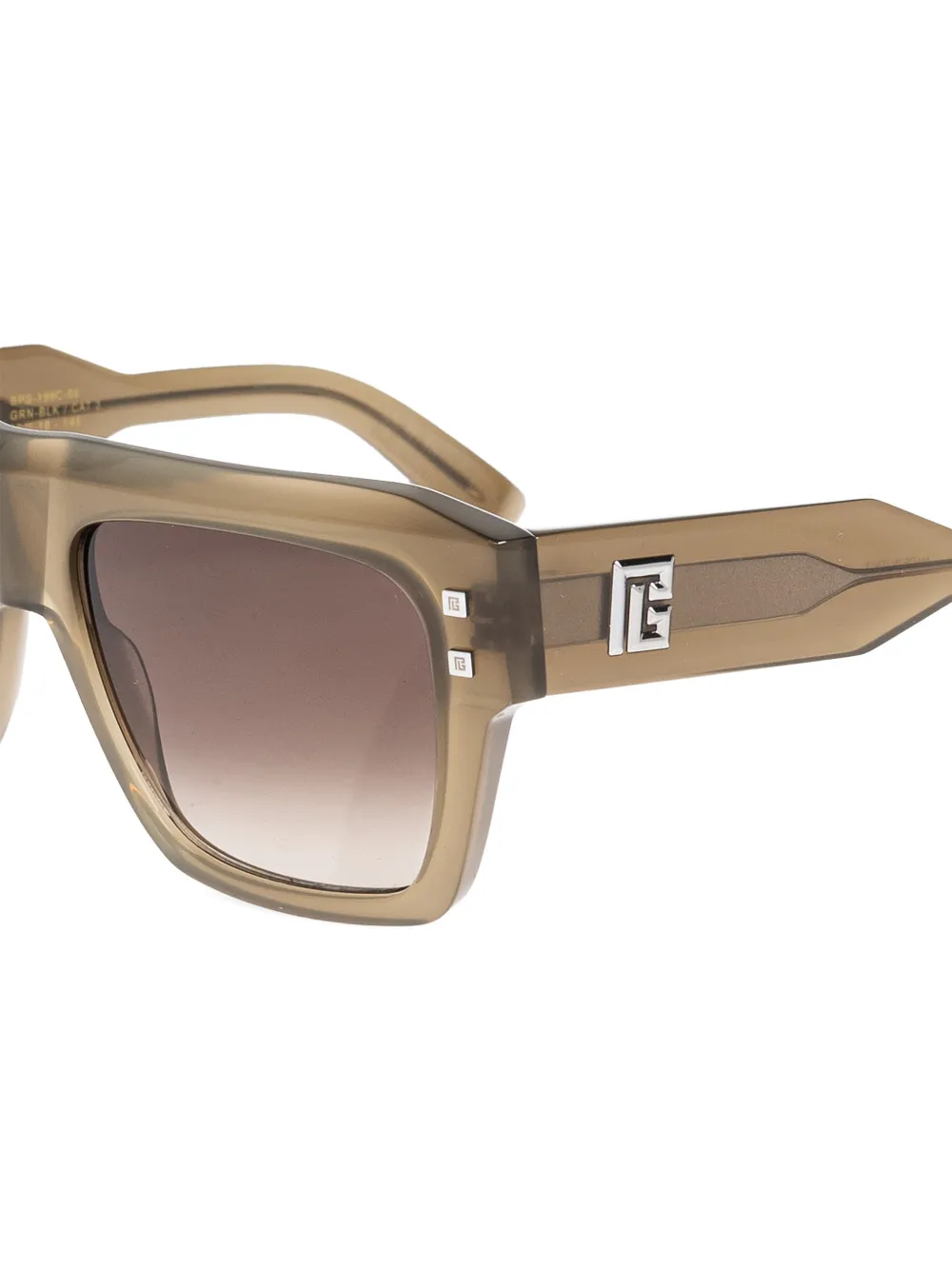 Balmain Eyewear B-Scene zonnebril met rechthoekig montuur Bruin