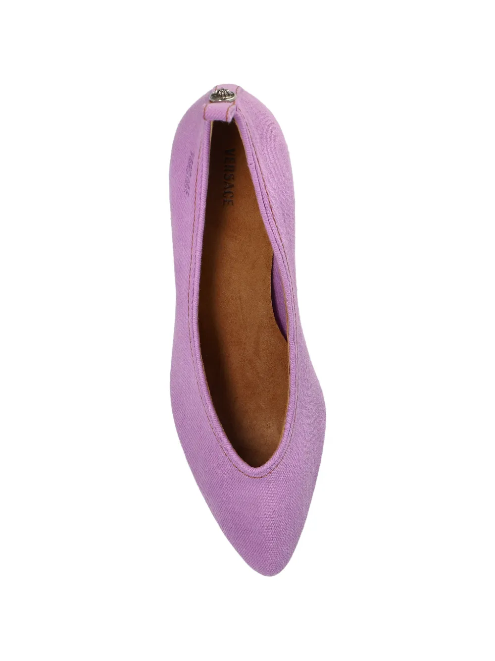 Versace 70mm leather heeled pumps Paars