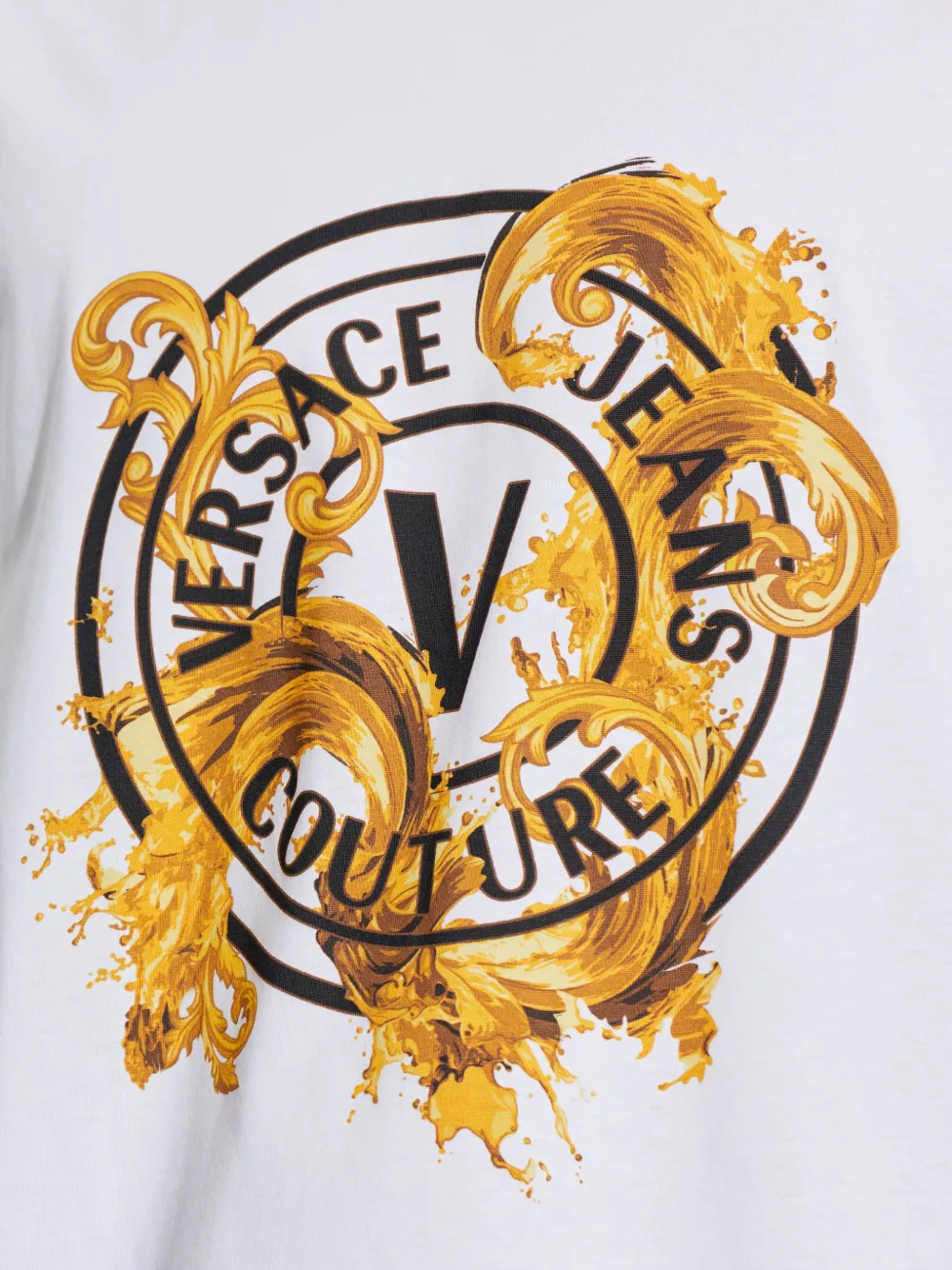 Versace Jeans Couture T-shirt met grafische print Wit