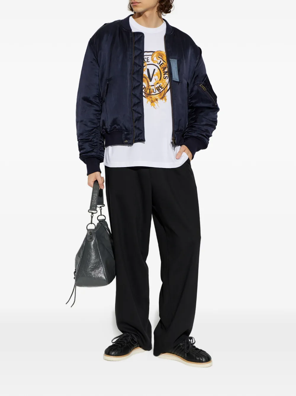Versace Jeans Couture T-shirt met grafische print Wit