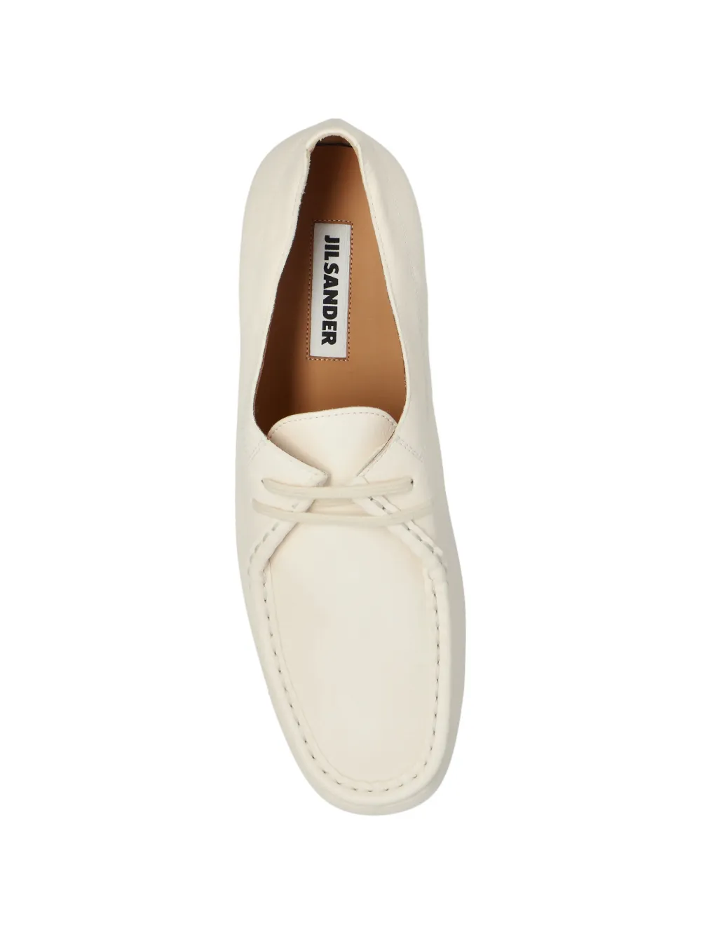 Jil Sander leather lace-up shoes Beige