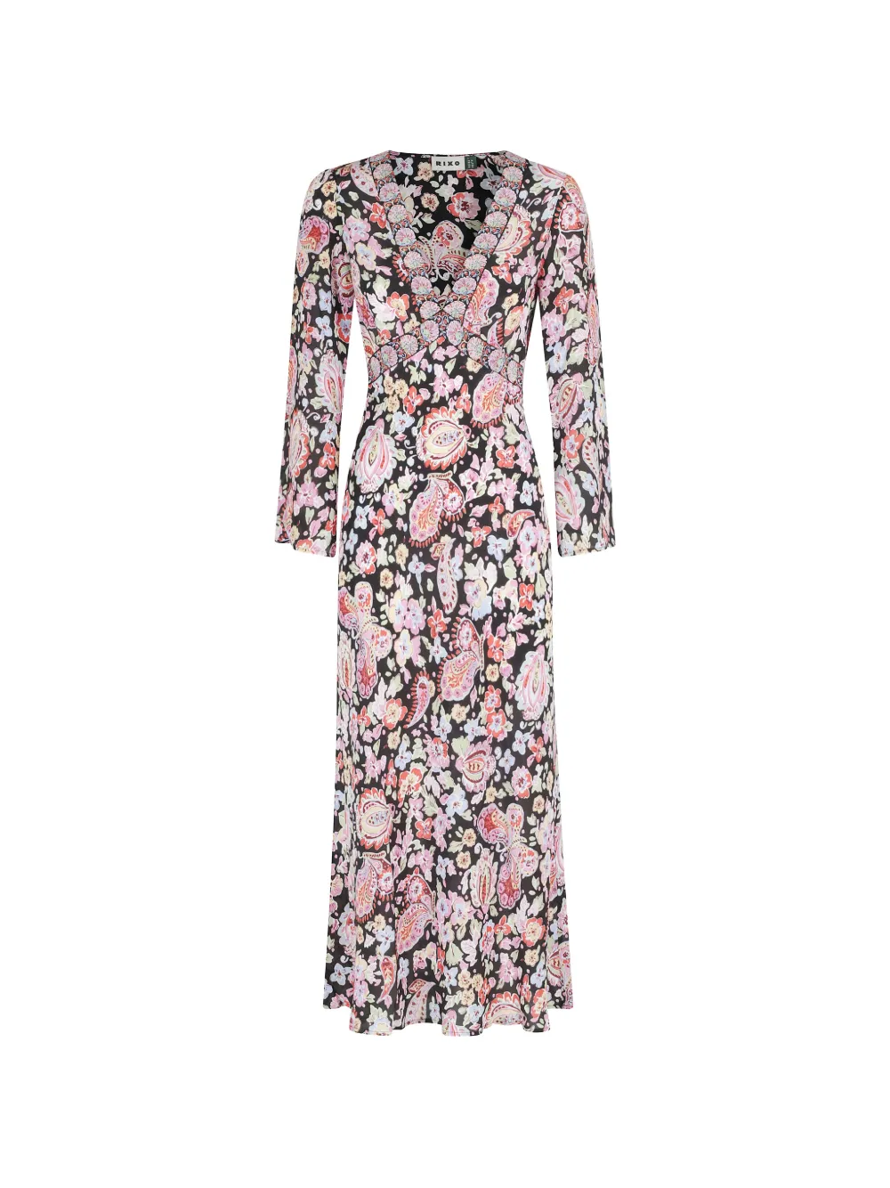 Rixo Tania silk midi dress - Nero