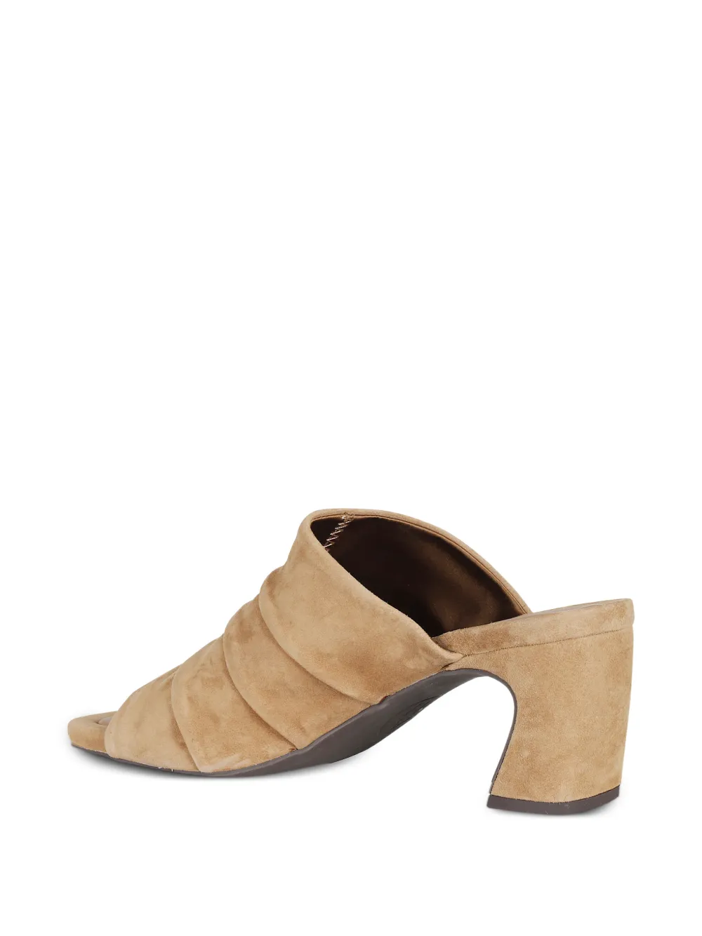 Ash Eva suède sandalen met ruches Beige