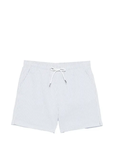 Profuomo striped seersucker swim shorts