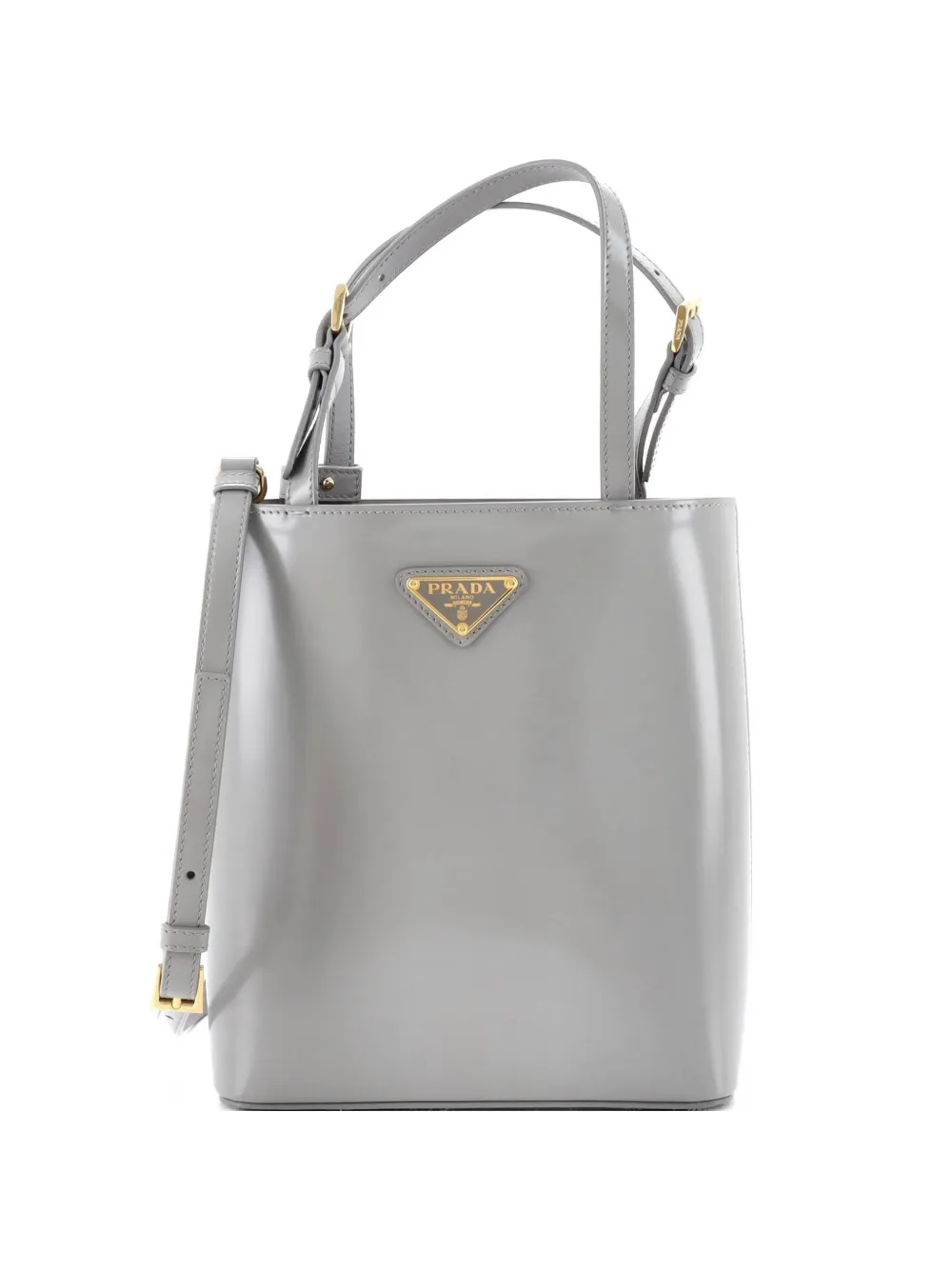 Prada Pre-Owned Logo Convertible Brushed Leather tote bag - Grau
