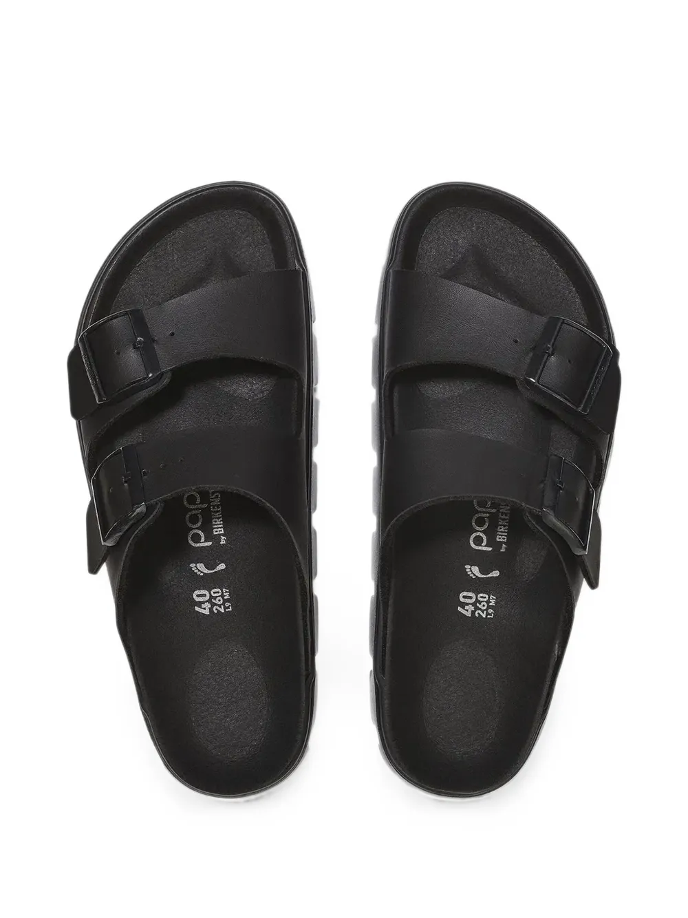 Birkenstock Arizona buckle-fastening slides Zwart