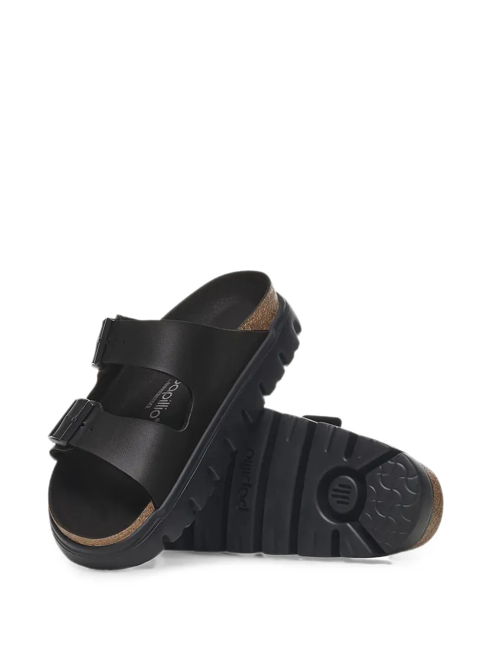 Birkenstock Arizona buckle-fastening slides Zwart