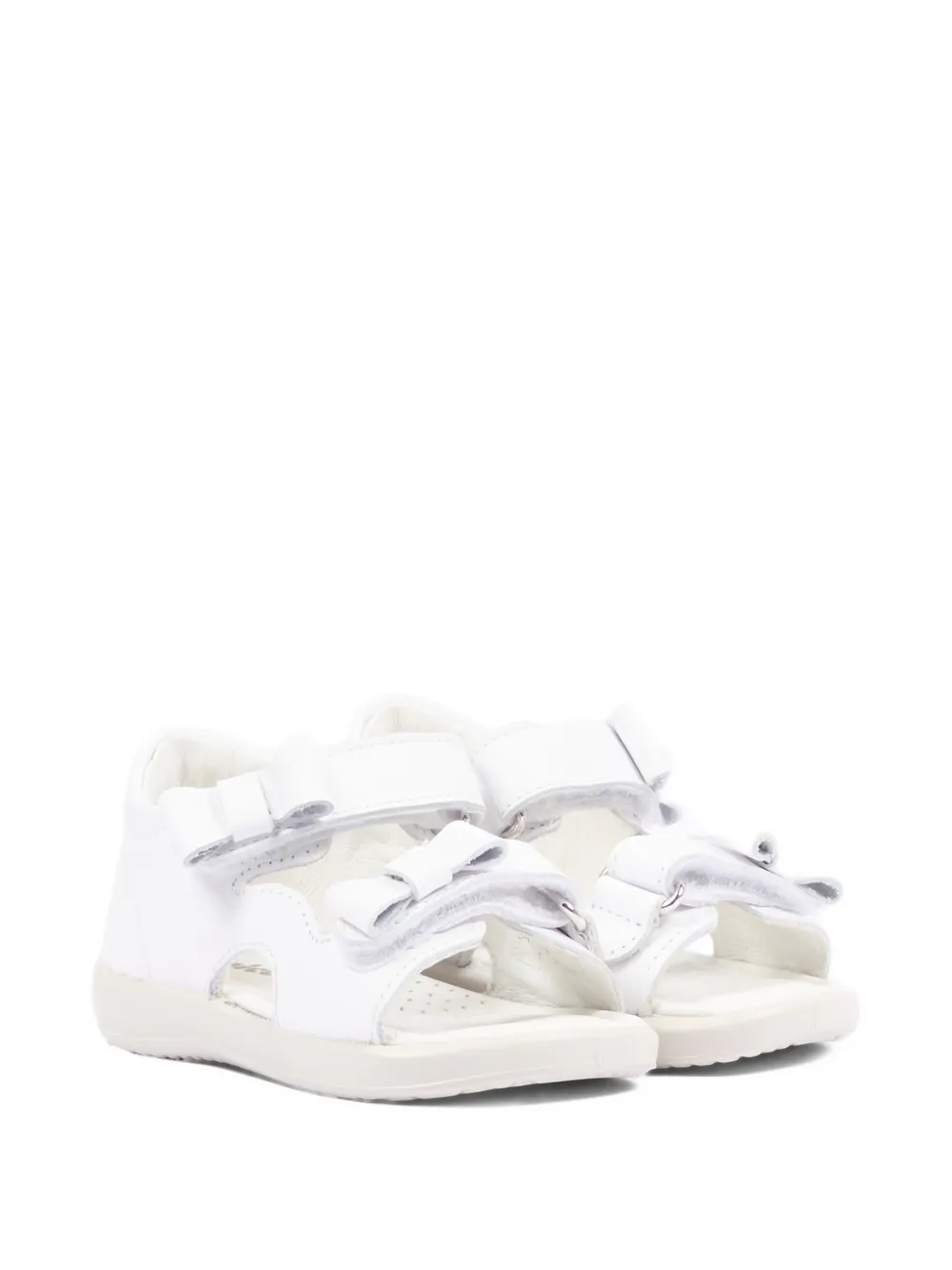 Falcotto Feila bow leather sandals - Bianco