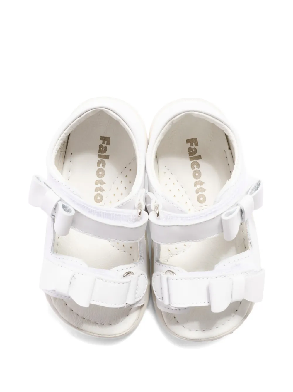 Falcotto Feila bow leather sandals Wit