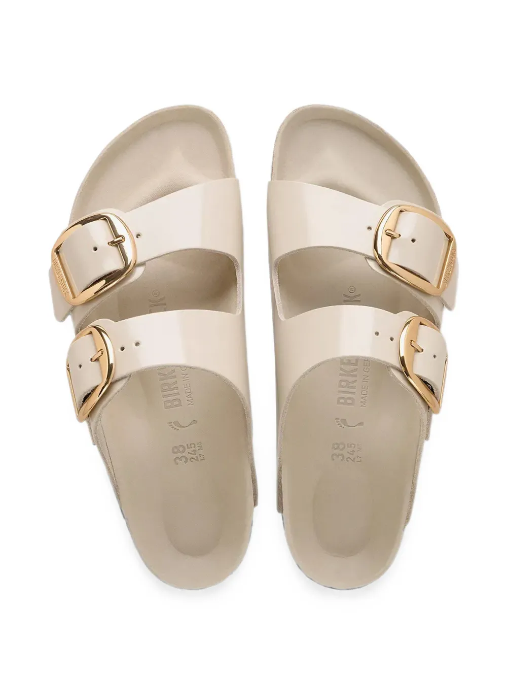 Birkenstock Arizona slippers met gesp Beige