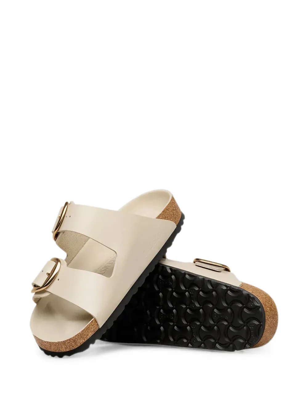 Birkenstock Arizona slippers met gesp Beige