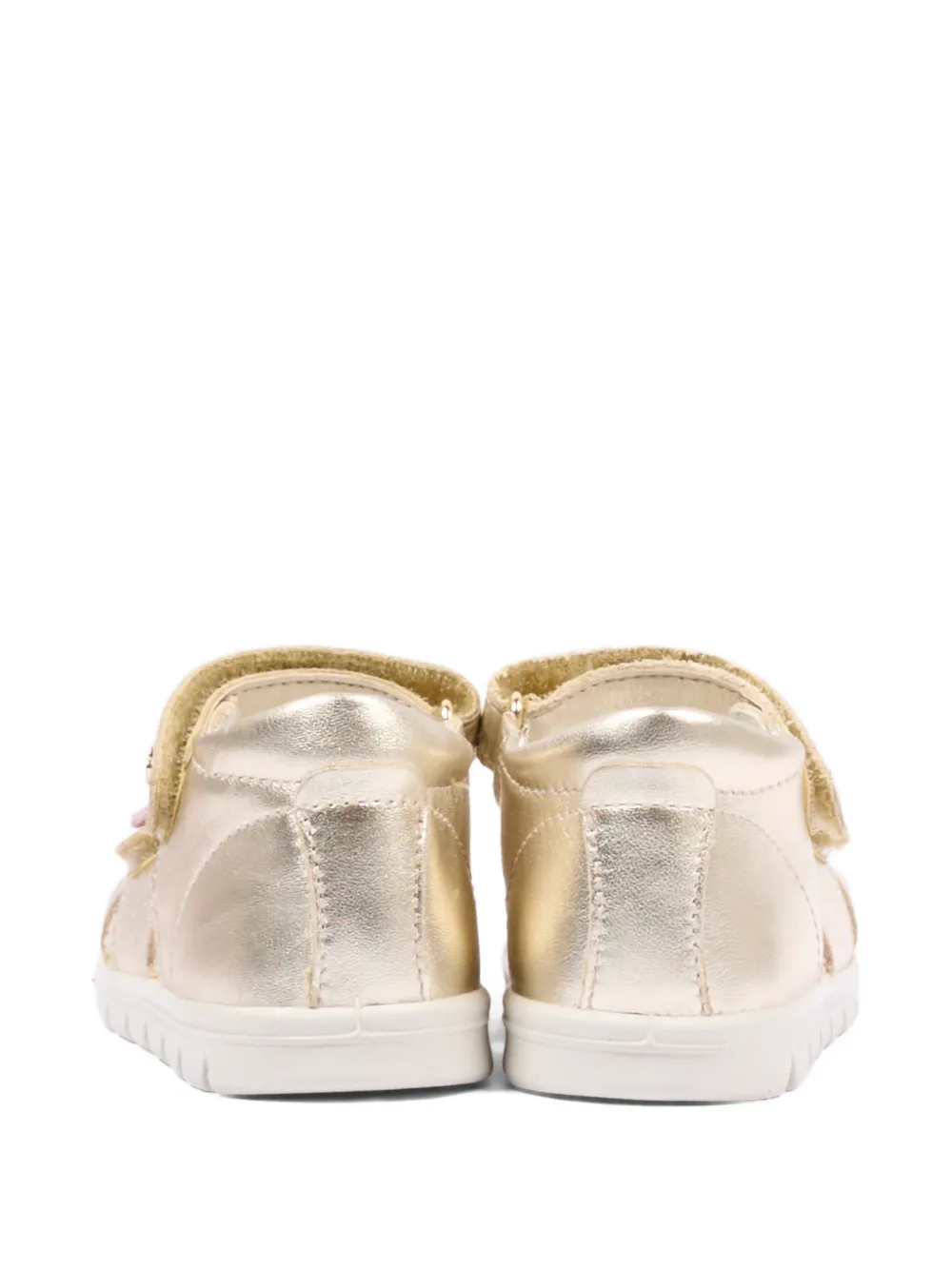 Falcotto Kiffy bow heart leather sandals Goud