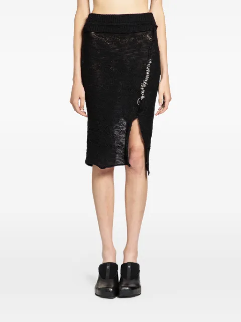 HALOS safety-pin knitted skirt