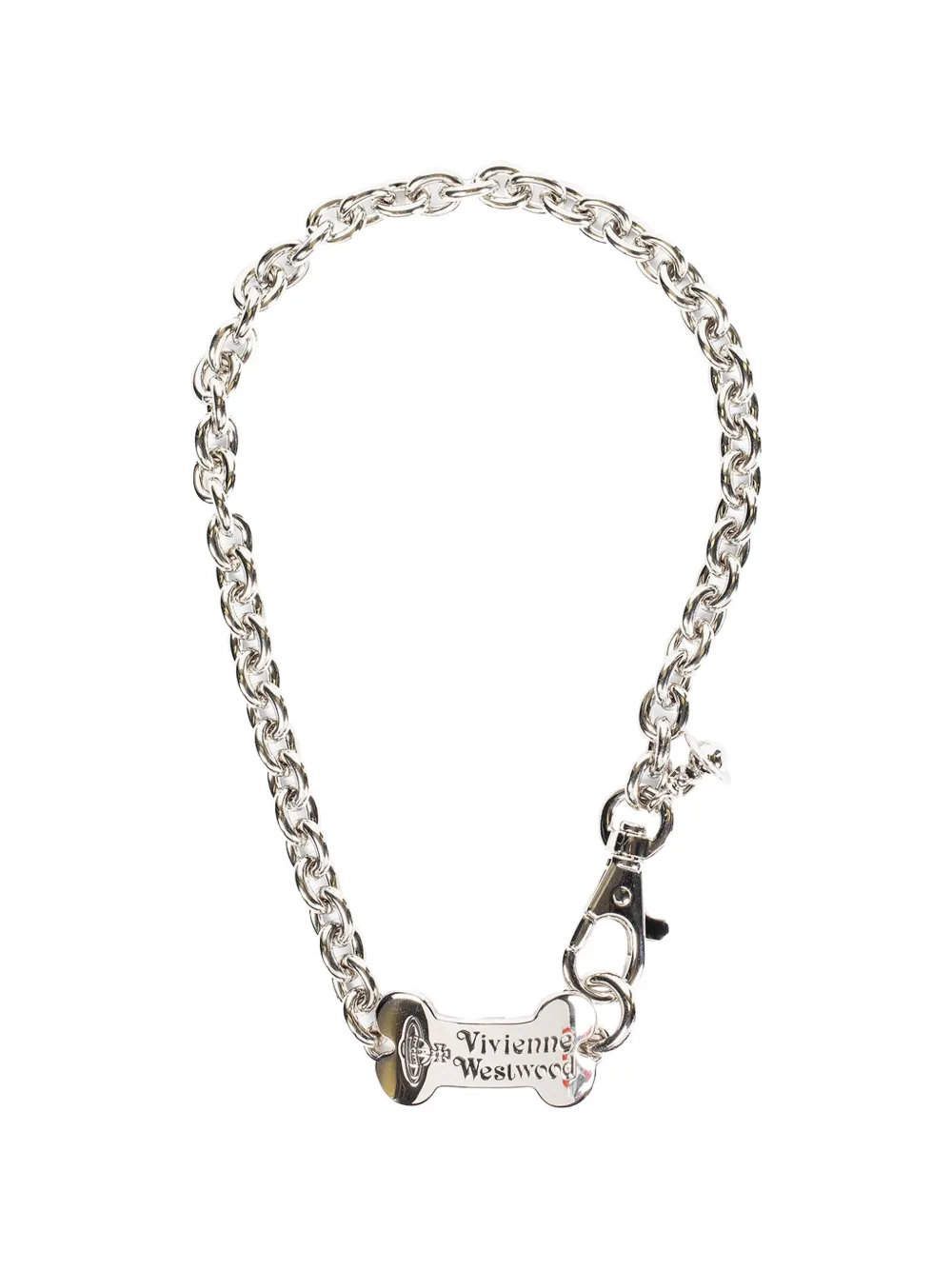 Vivienne Westwood dog tag bracelet - Argento