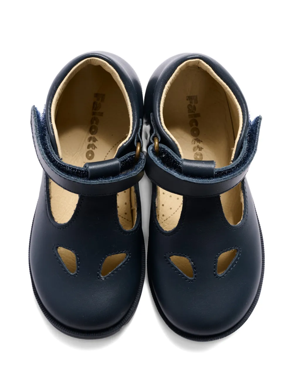 Falcotto Bambi Eyes t-strap leather sandals Blauw